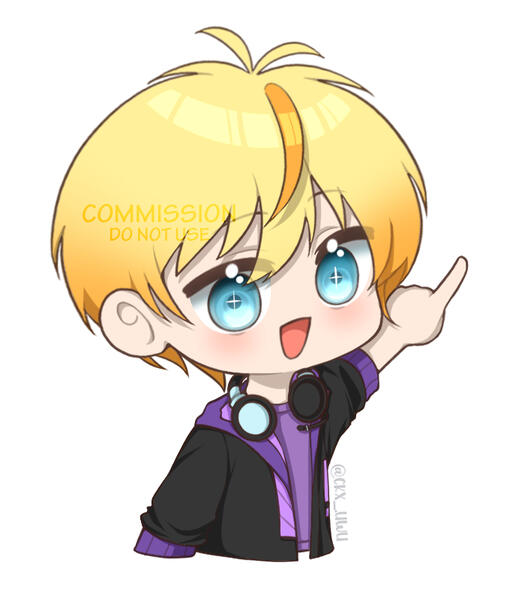 Halfbody Chibi Sketch Commission