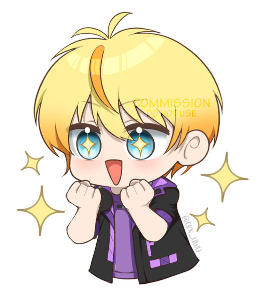 Halfbody Chibi Sketch Commission